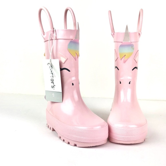 carters unicorn rain boots